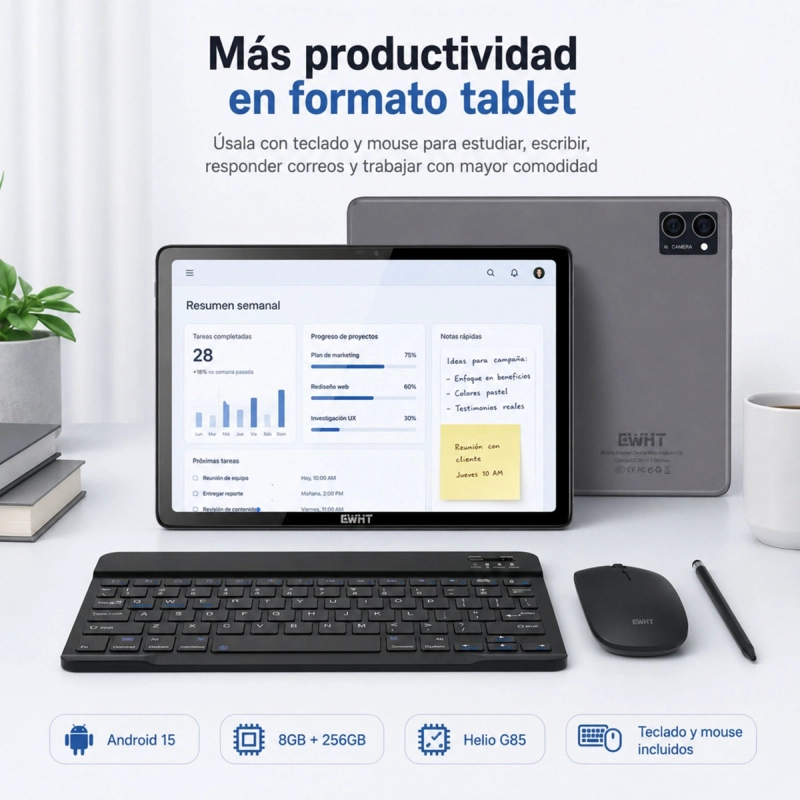 TABLET CWHT G16 4G 128GB 6GB RAM KIT COMPLETO ACCESORIOS - 7