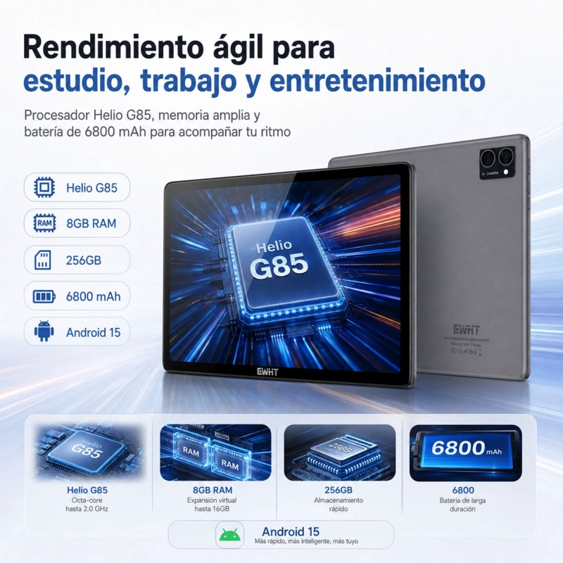 TABLET CWHT G16 4G 128GB 6GB RAM KIT COMPLETO ACCESORIOS - 8