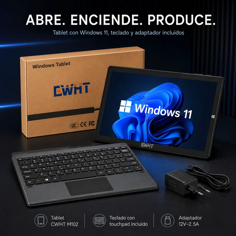 TABLET CWHT N102A WINDOWS 11 256GB SSD 8GB RAM TECLADO - 10