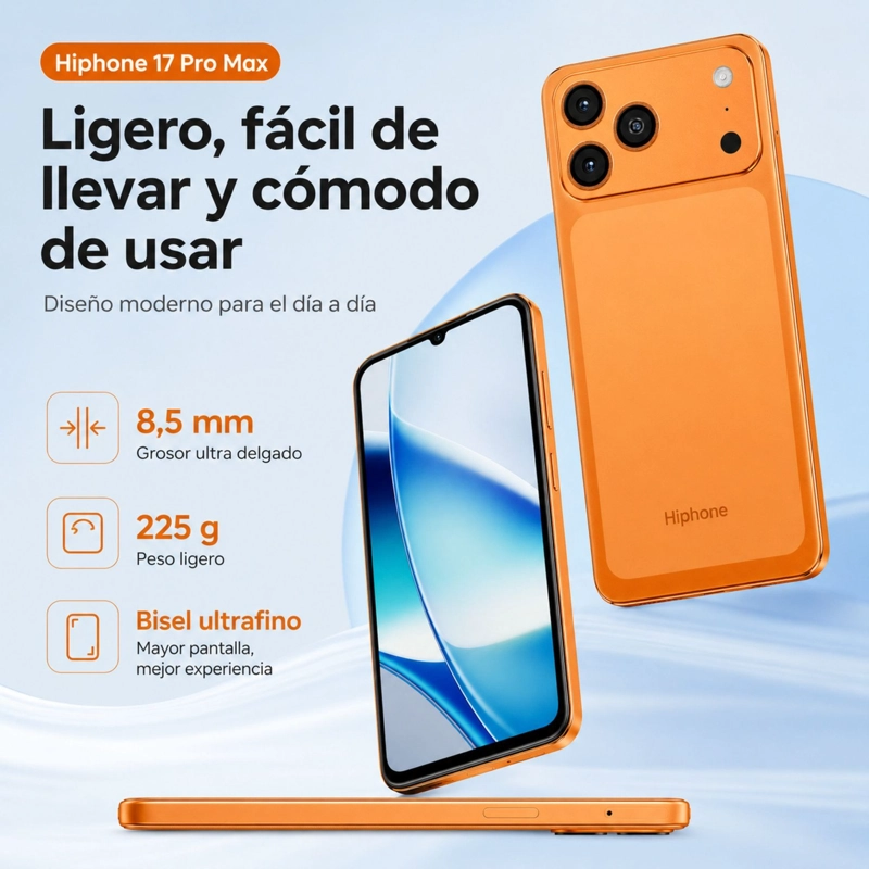 SMARTPHONE HOTWAV HIPHONE 17 PRO MAX 4G 4GB 256GB NARANJO - 2