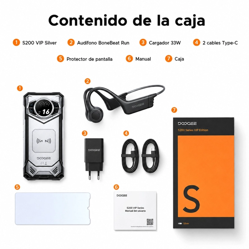 CELULAR RUGGED DOOGEE S200 VIP 5G 12GB 256GB PLATA - 10
