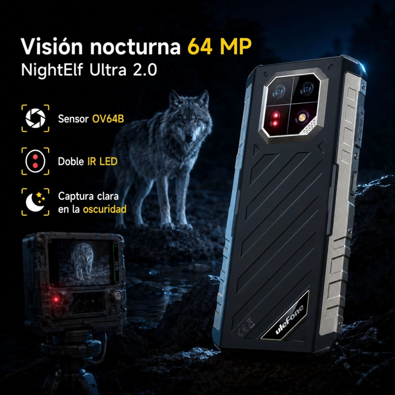 CELULAR RUGGED ULEFONE ARMOR 22 PRO 4G 8GB 128GB ESIM NEGRO - 5