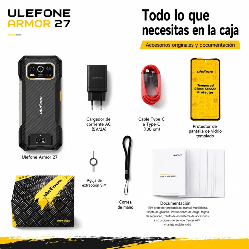 CELULAR RUGGED ULEFONE ARMOR 27 4G 12GB 256GB NEGRO - 10