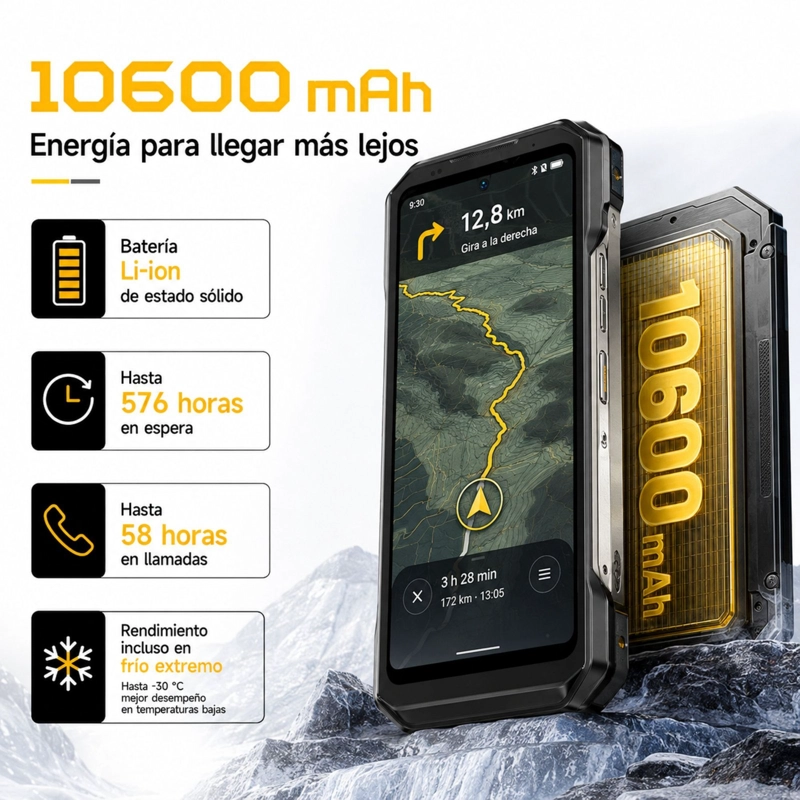 CELULAR RUGGED ULEFONE ARMOR 27 4G 12GB 256GB NEGRO - 6