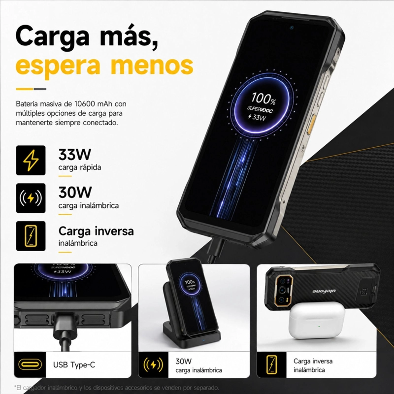 CELULAR RUGGED ULEFONE ARMOR 27 4G 12GB 256GB NEGRO - 7
