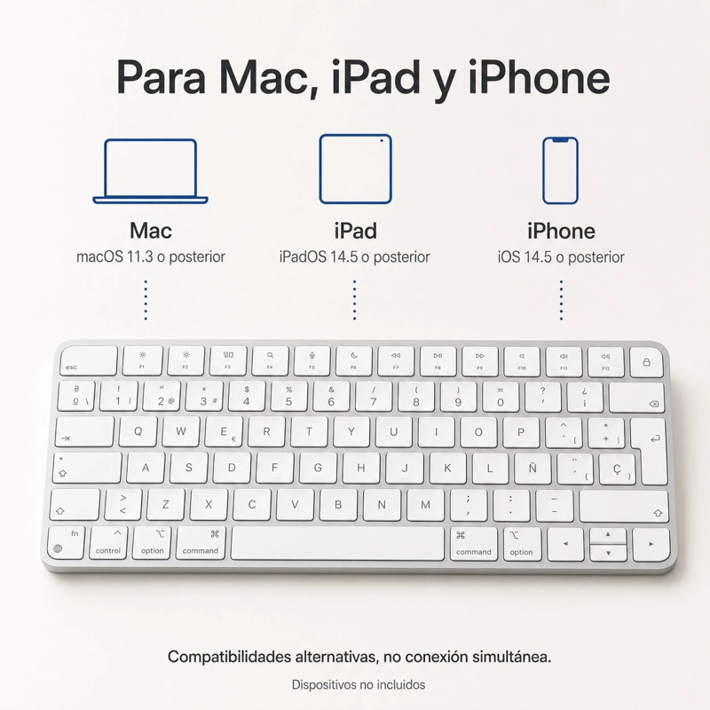 TECLADO APPLE MAGIC KEYBOARD MK2A3E/A ESPAÑOL BLUETOOTH BLANCO - 8