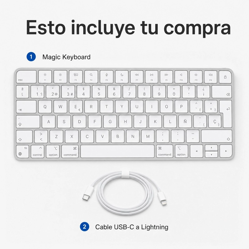 TECLADO APPLE MAGIC KEYBOARD MK2A3E/A ESPAÑOL BLUETOOTH BLANCO - 9