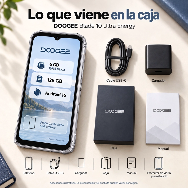 DOOGEE BLADE 10 ULTRA ENERGY 128GB 6GB RAM +30 VIRTUAL PLATA - 10