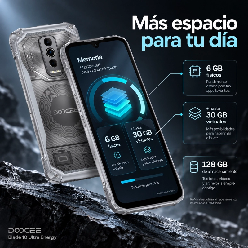 DOOGEE BLADE 10 ULTRA ENERGY 128GB 6GB RAM +30 VIRTUAL PLATA - 4
