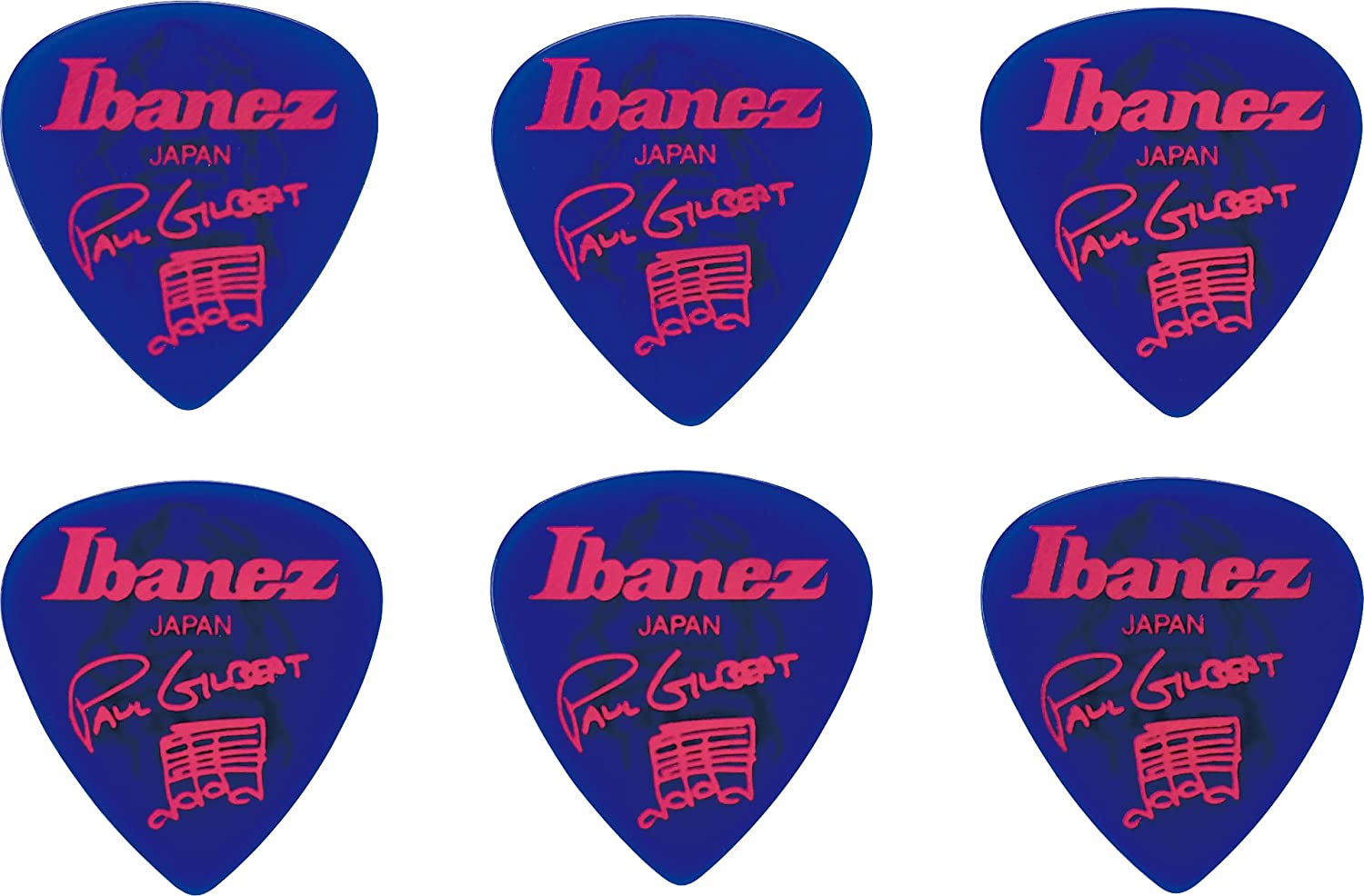 PACK DE 6 UÑETAS IBANEZ B1000PG JB PAUL GILBERT AZUL - 1