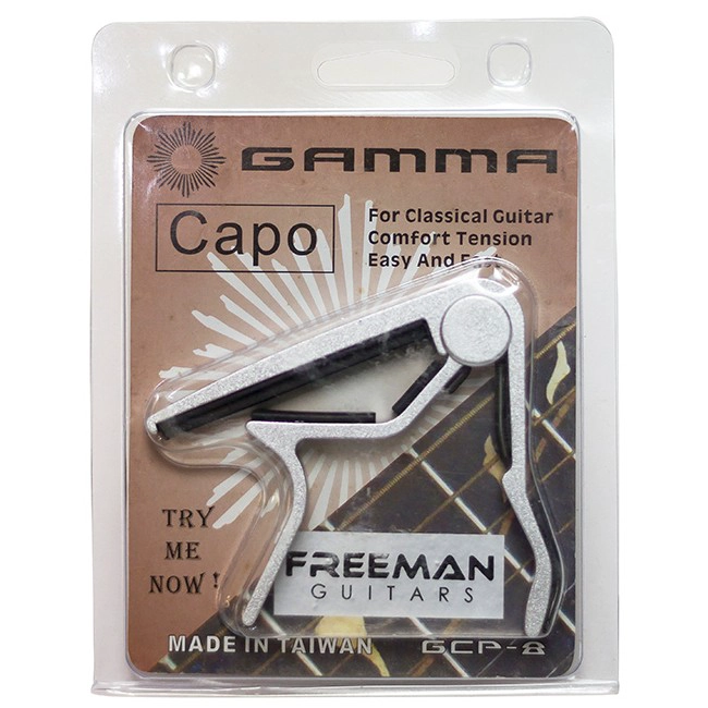 CAPO PARA GUITARRA CLASICA FREEMAN FRGCP8 PLATEADO - 1