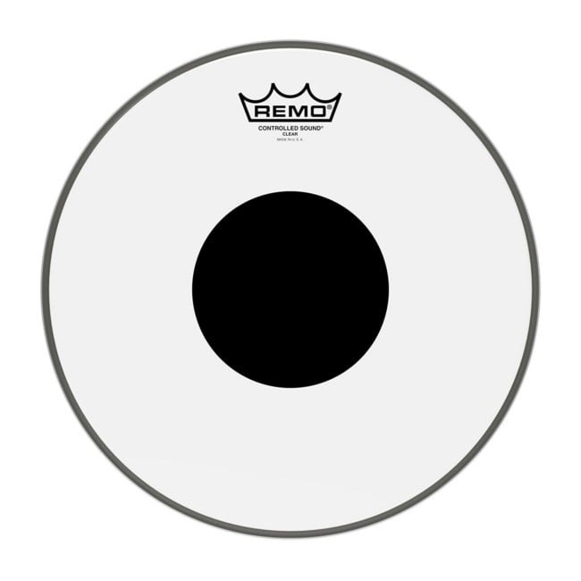 PARCHE CONTROLLED SOUND CLEAR BLACK DOT TOP REMO CS0312-10 - 1