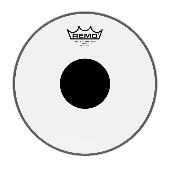 PARCHE REMO CONTROLLED SOUND CLEAR BLACK DOT TOP CS-0310-10 - 1