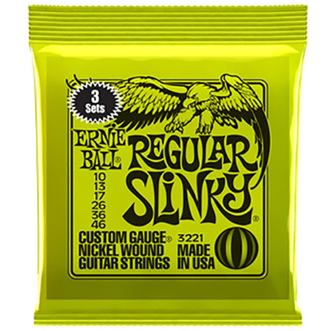 PACK DE 3 SET DE CUERDAS PARA GUITARRA ERNIE BALL 2221 10/46 - 1