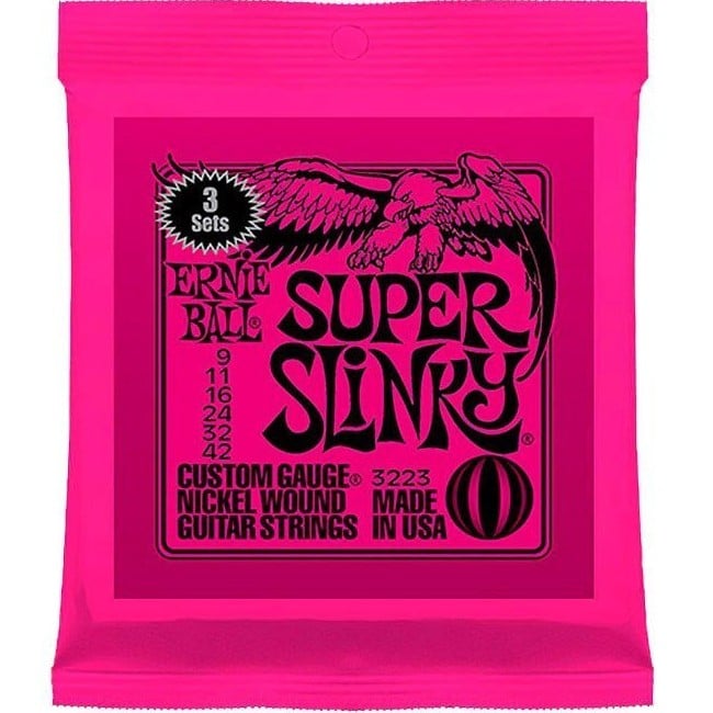 PACK DE 3 SET CUERDAS PARA GUITARRA ERNIE BALL 2223 9/42 - 1