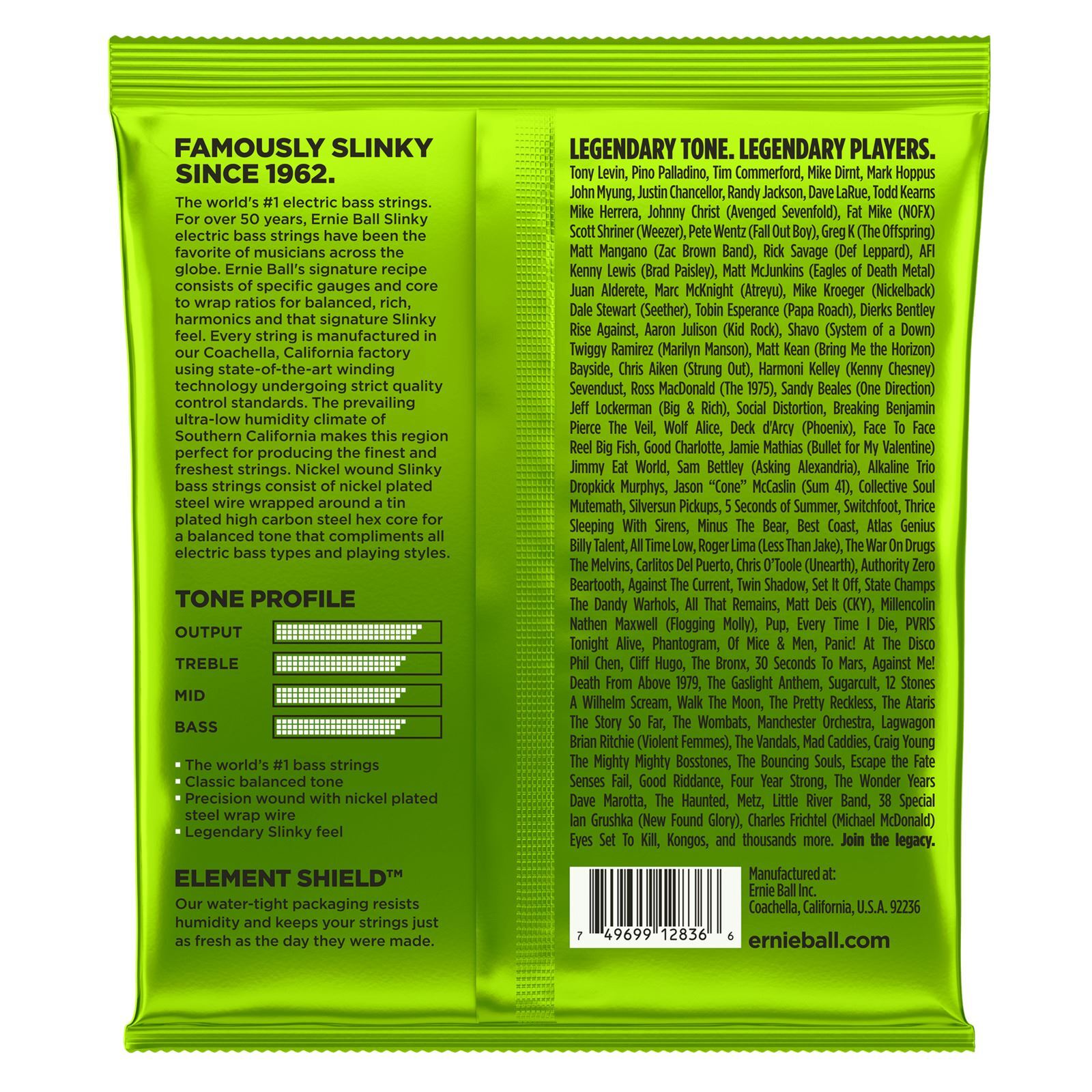 CUERDAS BAJO ERNIE BALL 2836 5 CUERDAS SLINKY - 2