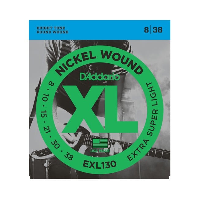 SET CUERDAS DADDARIO GUITARRA ELÉCTRICA EXL130 8-38 - 1