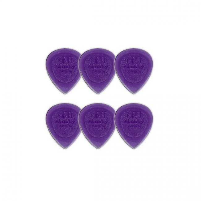 PACK DE 6 UÑETAS DUNLOP 474P2.0 STUBBY JAZZ - 1