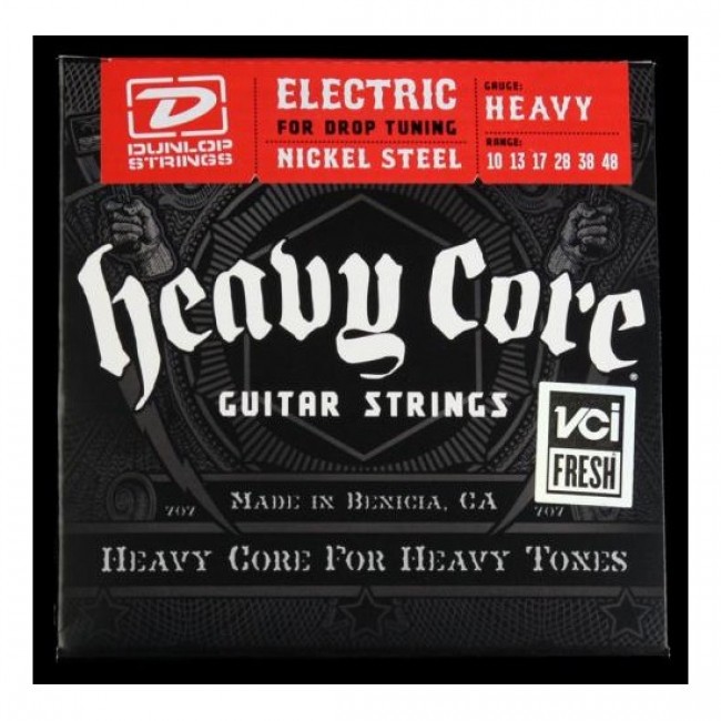 CUERDAS GUITARRA ELÉCTRICA DUNLOP DHCN1048 HEAVY CORE 10-48 - 1