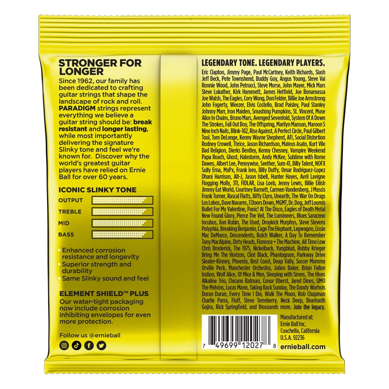 CUERDAS GUITARRA ERNIE BALL 2027 PARADIGM BEEFY SLINKY 11/54 - 2