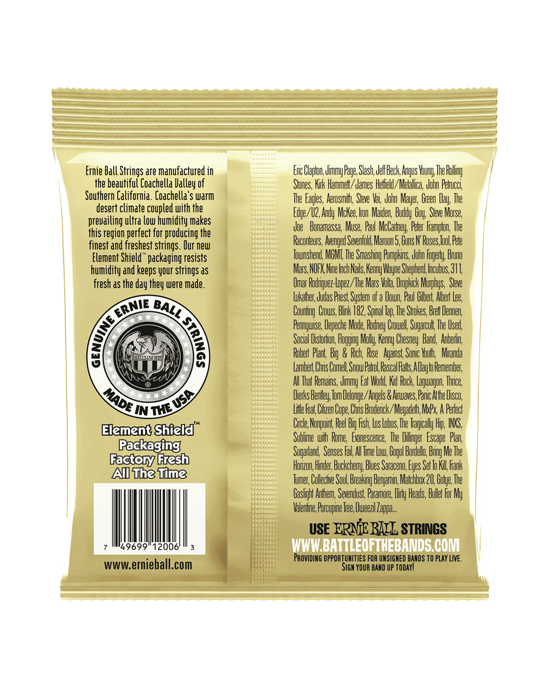 SET DE CUERDAS GUITARRA FOLK ERNIE BALL 2006 EXTRA LIGHT - 2