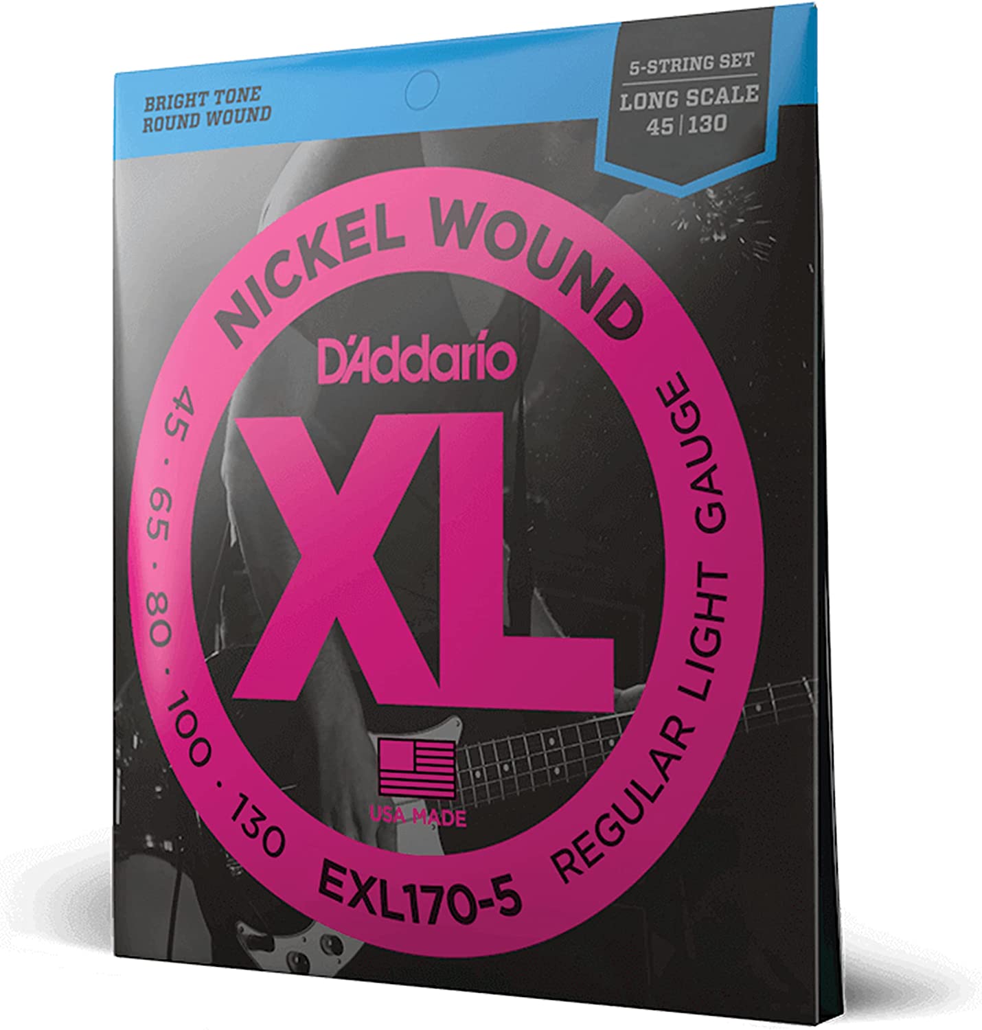 SET DE 5 CUERDAS PARA BAJO D'ADDARIO EXL170-5 .045-.130 - 2