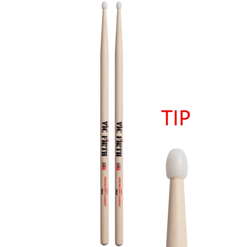 BAQUETAS VIC FIRTH 7AN 7A PUNTA DE NYLON - 5