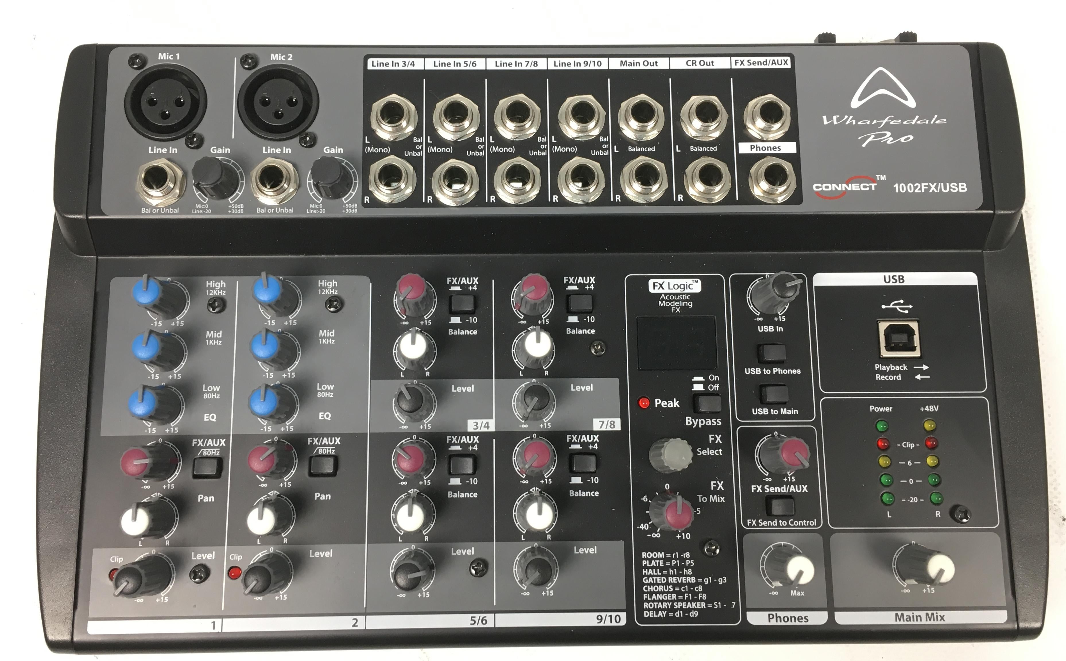 MIXER ANALOGO WHARFEDALE CONNECT 1002 FX/USB - 1