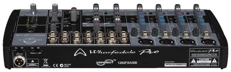 MIXER WHARFEDALE 1202 FX /USB 4 CANALES MONO 4 - 3