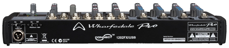 MIXER WHARFEDALE 1202 FX /USB 4 CANALES MONO 4 - 5
