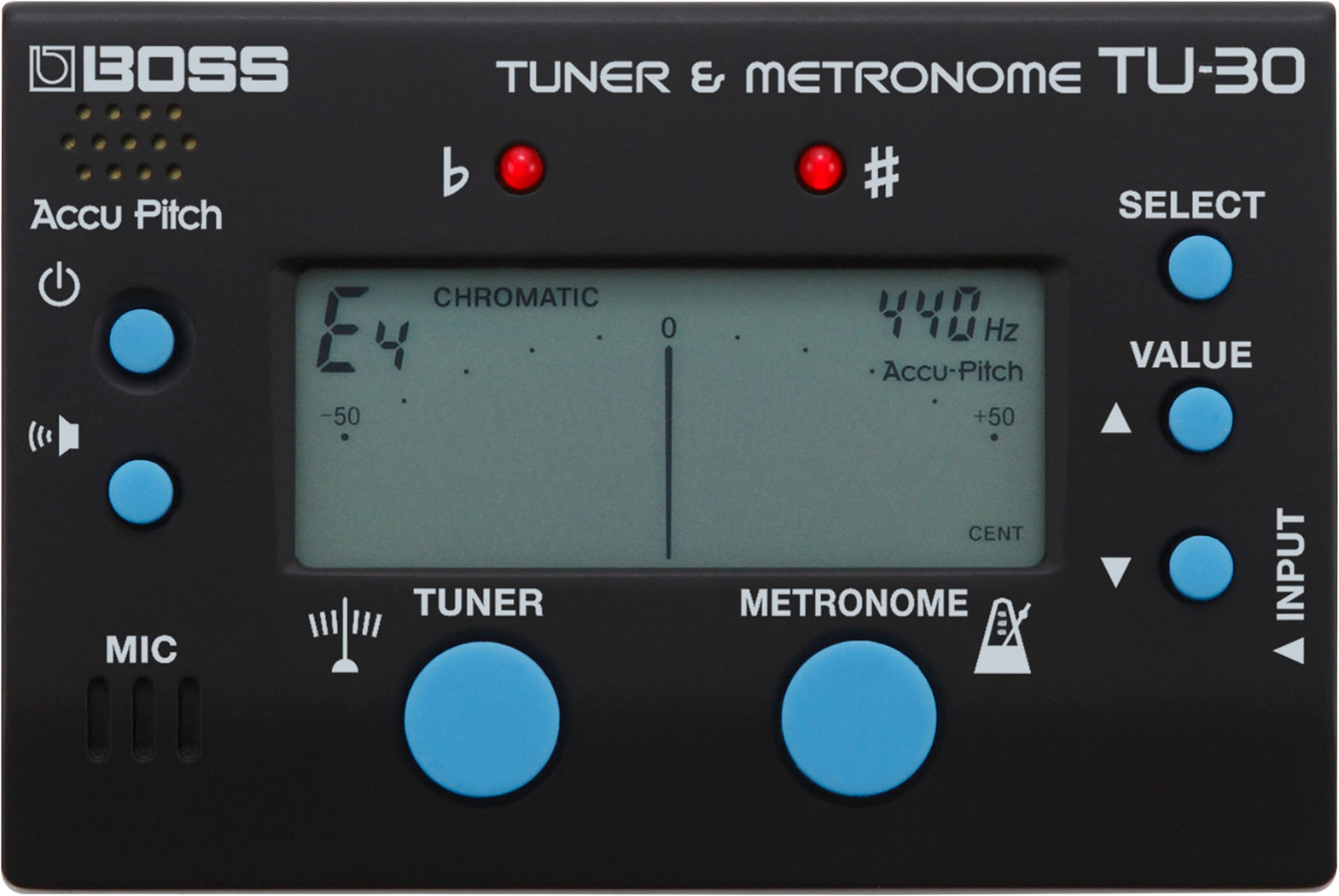 AFINADOR CROMÁTICO / METRÓNOMO BOSS TU-30 - 1