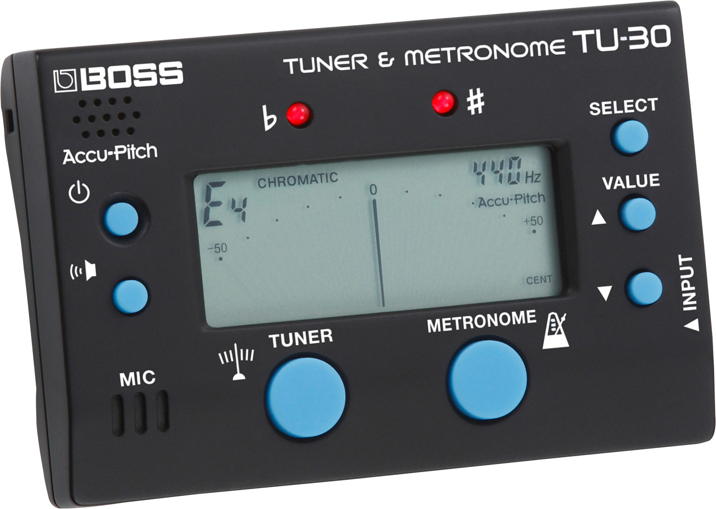 AFINADOR CROMÁTICO / METRÓNOMO BOSS TU-30 - 2