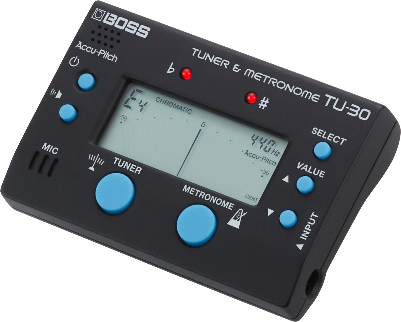 AFINADOR CROMÁTICO / METRÓNOMO BOSS TU-30 - 3