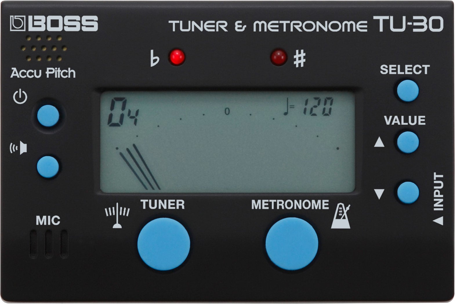AFINADOR CROMÁTICO / METRÓNOMO BOSS TU-30 - 4