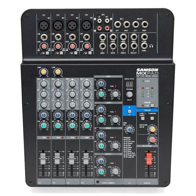 MIXER USB CON EFECTOS SAMSON MXP124FX - 1