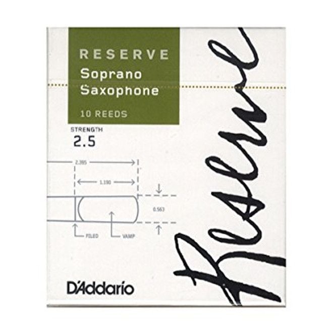 SET CAÑAS SAXOFÓN SOPRANO 10 UN. DADDARIO RESERVE DIR1025 - 1