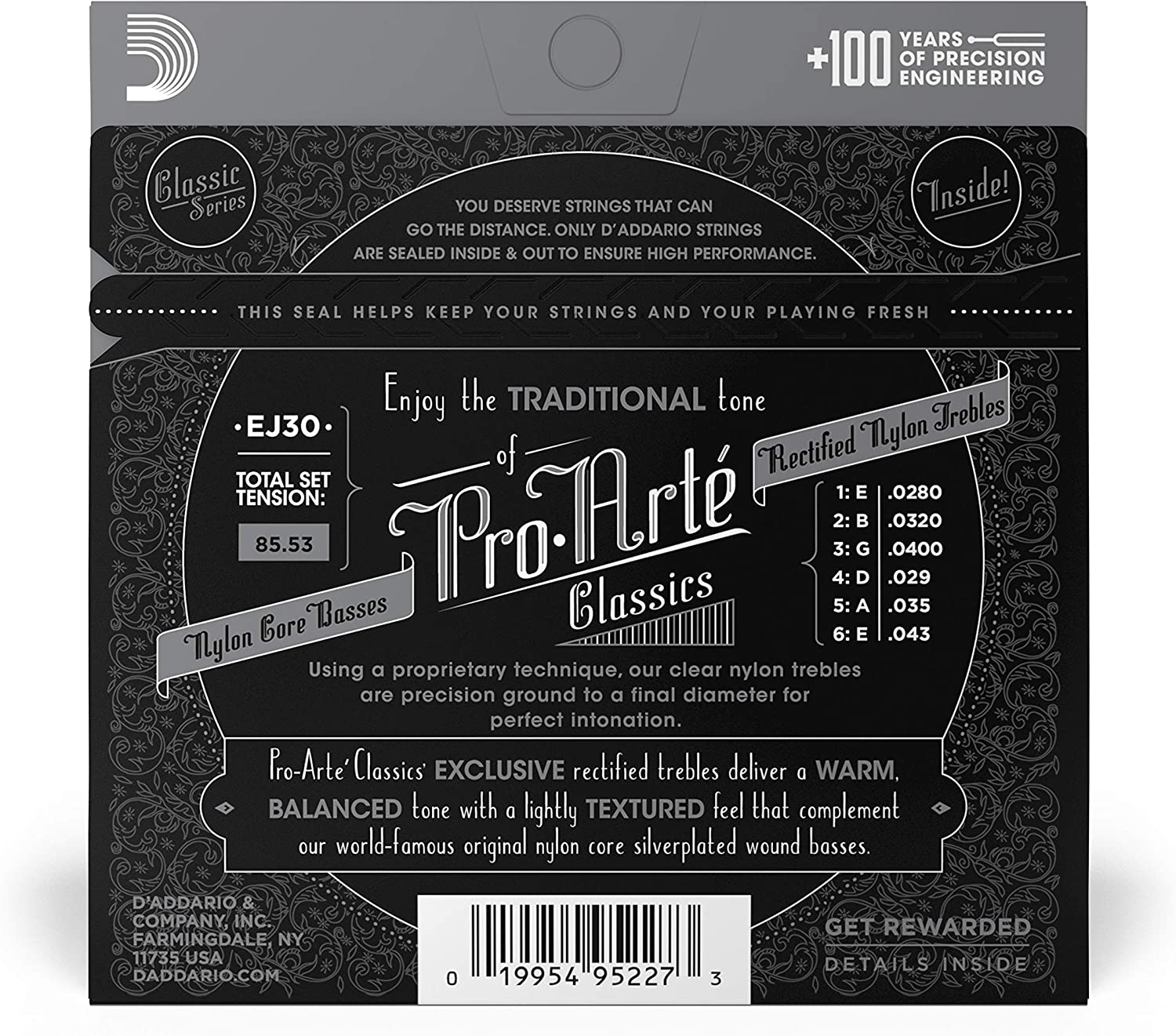 SET DADDARIO CUERDA NYLON GUITARRA CLÁSICA EJ30 - 3