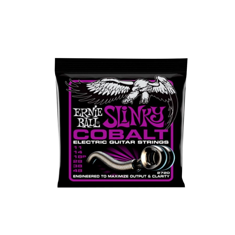 CUERDAS PARA GUITARRA ELE CTRICA ERNIE BALL 11-48 POWER SLINKY COBALT - 1