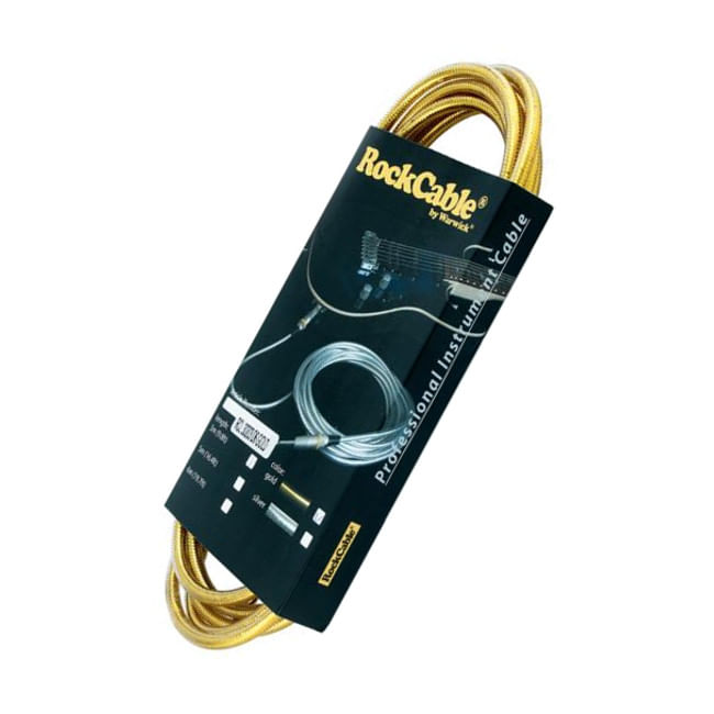 CABLE PARA INSTRUMENTO ROCKCABLE RCL30203 D7 3 M. DORADO - 1