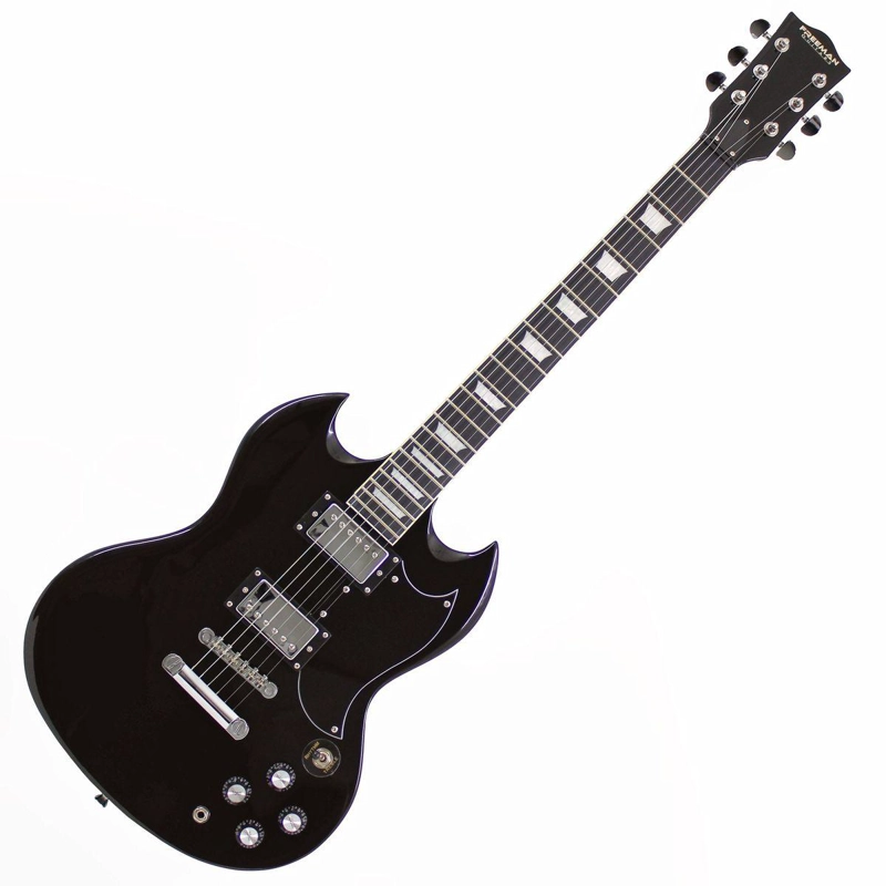 GUITARRA ELE CTRICA FREEMAN SG SSG-10 NEGRA 22 TRASTES - 1