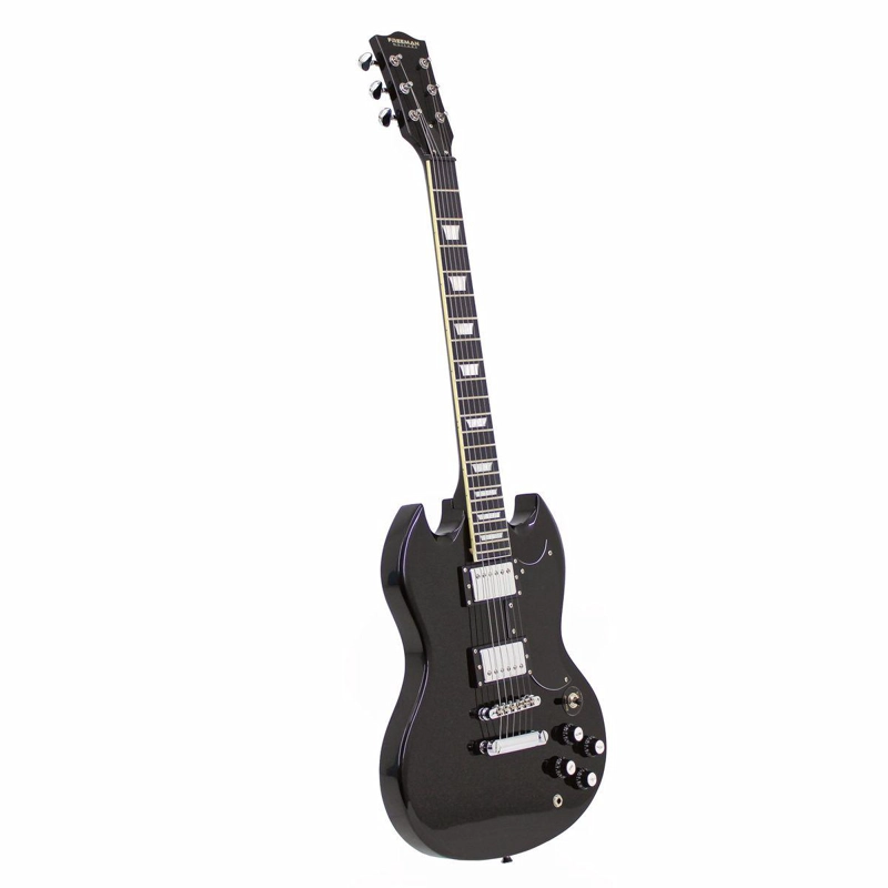 GUITARRA ELE CTRICA FREEMAN SG SSG-10 NEGRA 22 TRASTES - 2