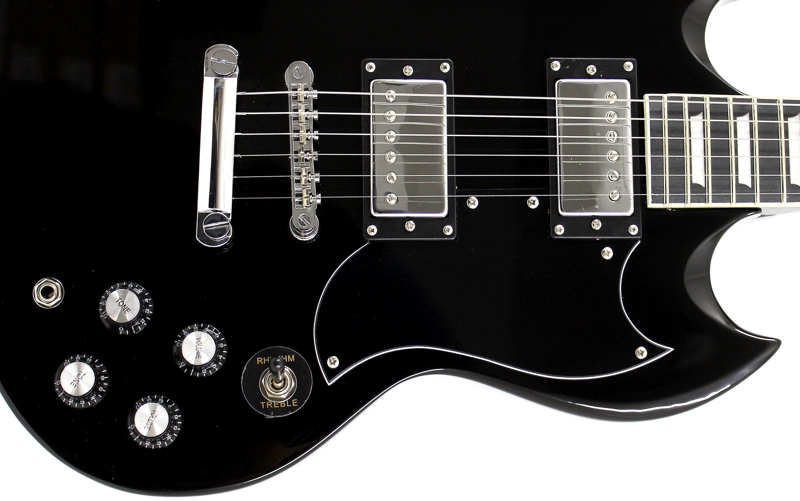 GUITARRA ELE CTRICA FREEMAN SG SSG-10 NEGRA 22 TRASTES - 4