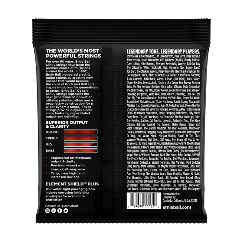 SET BAJO 6 CUERDAS ELE CTRICO ERNIE BALL 32-130 SLINKY COBALT - 2