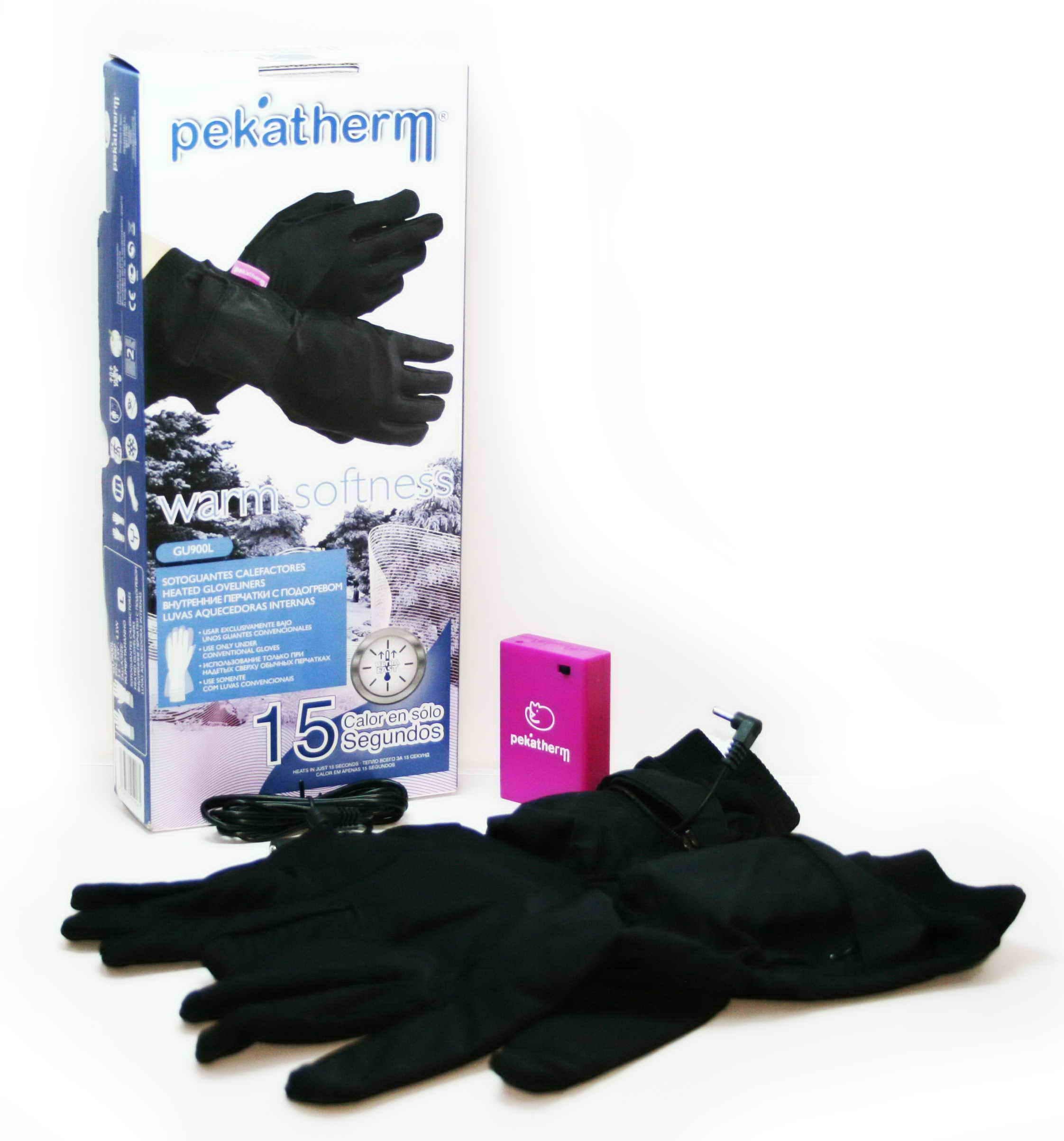 SOTOGUANTES CALEFACTORES PEKATHERM GU900S CON PORTAPILAS TALLA S - 2