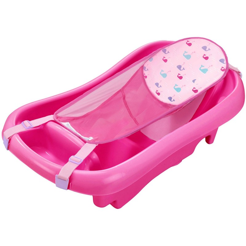 BAÑERA BEBÉ ROSA 2 EN 1 CON HAMACA THE FIRST YEARS PARA RECIÉN NACIDO - 1