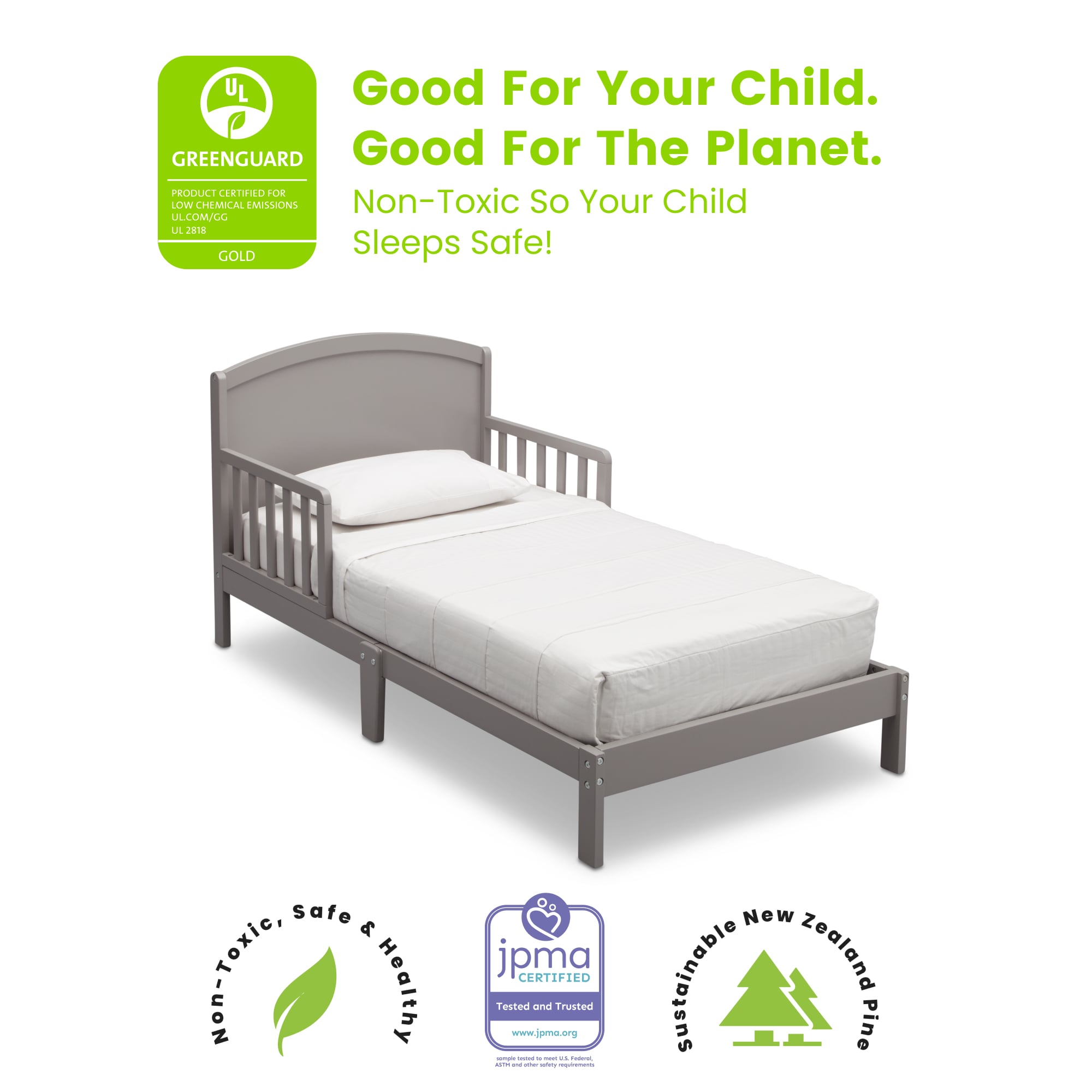 CAMA DE TRANSICION INFANTIL BAKER GRIS