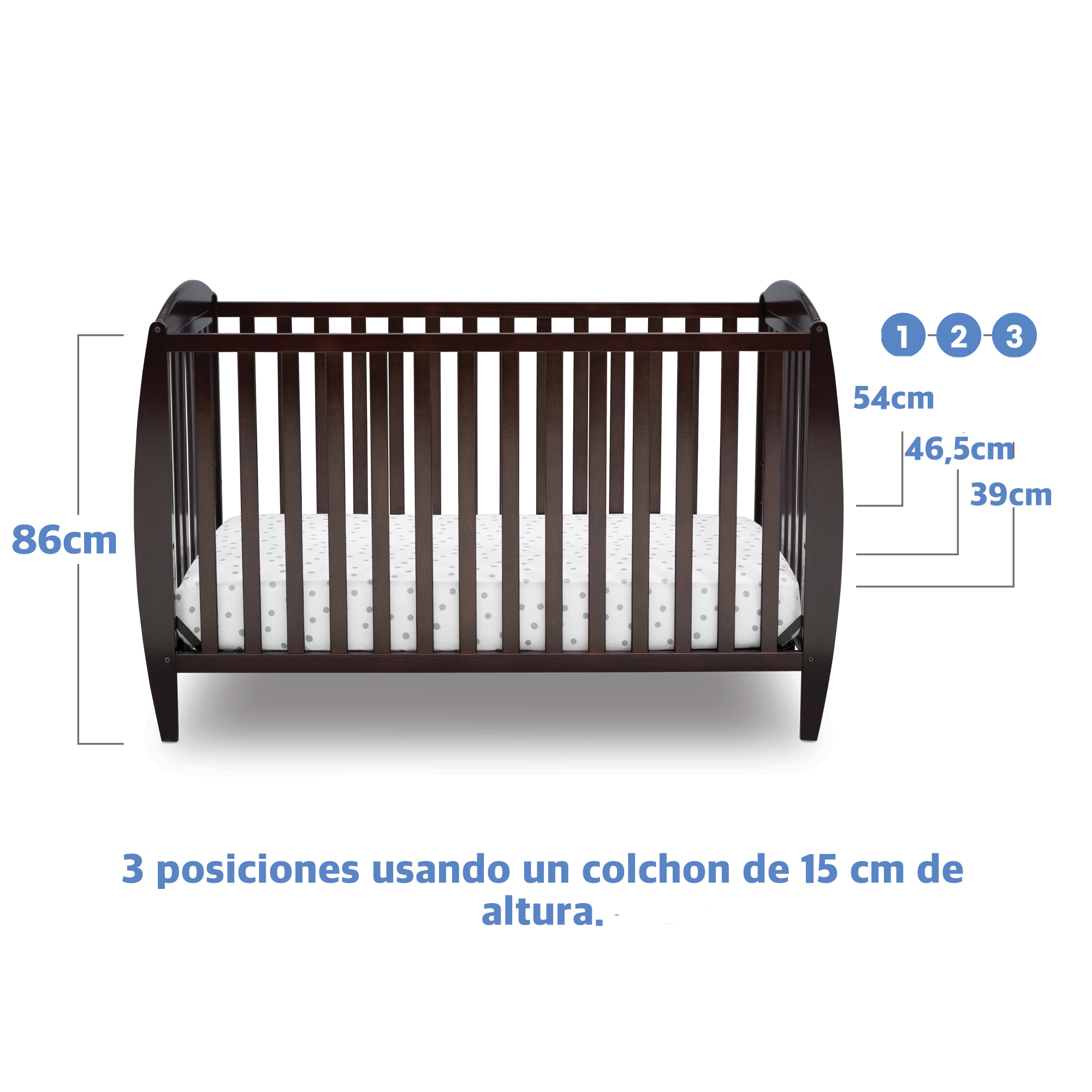 CUNA DE MADERA 4 EN 1 TAYLOR CHOCOLATE - 3