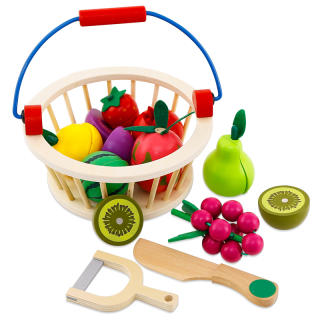 CANASTO DE FRUTAS Y VERDURAS 12 PIEZAS. | Multicolor - 1