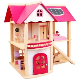 CASITA DE JUEGOS NIÑAS Y NIÑOS CON FAMILIA Y MUEBLES | Multicolor - 1