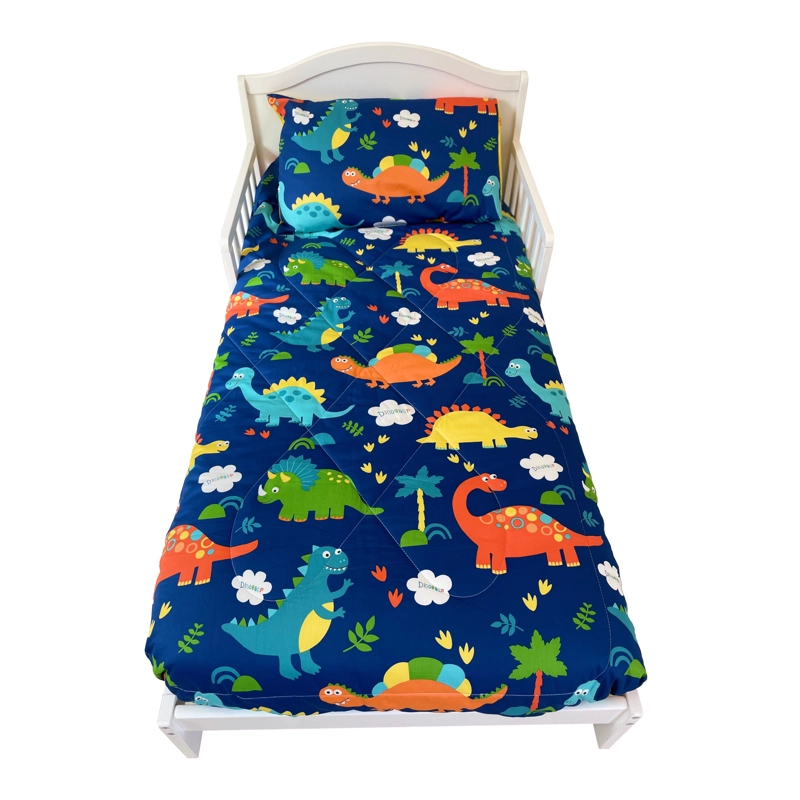 SET ROPA PARA CAMA DE TRANSICIÓN DINO DE 4 PIEZAS - 1